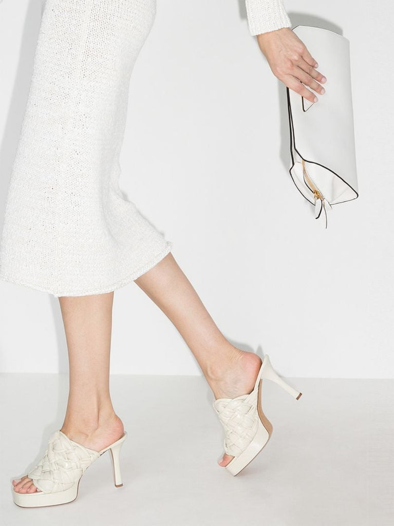 White Bv Board 105 Leather Mules