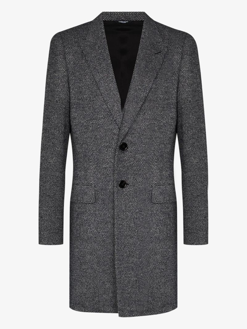 Wool Herringbone Coat