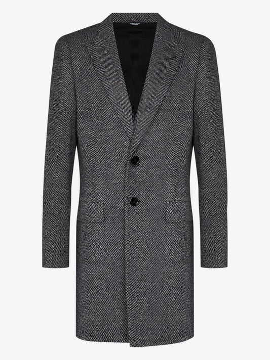Wool Herringbone Coat