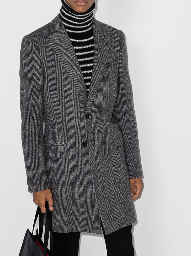 Wool Herringbone Coat