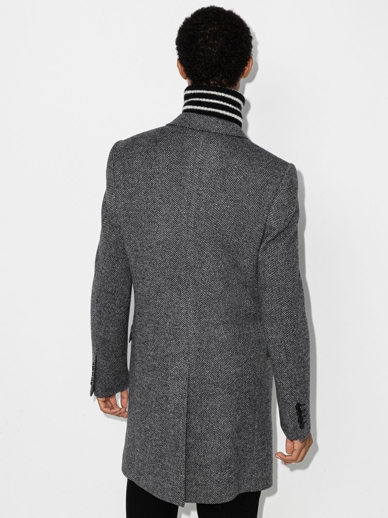 Wool Herringbone Coat