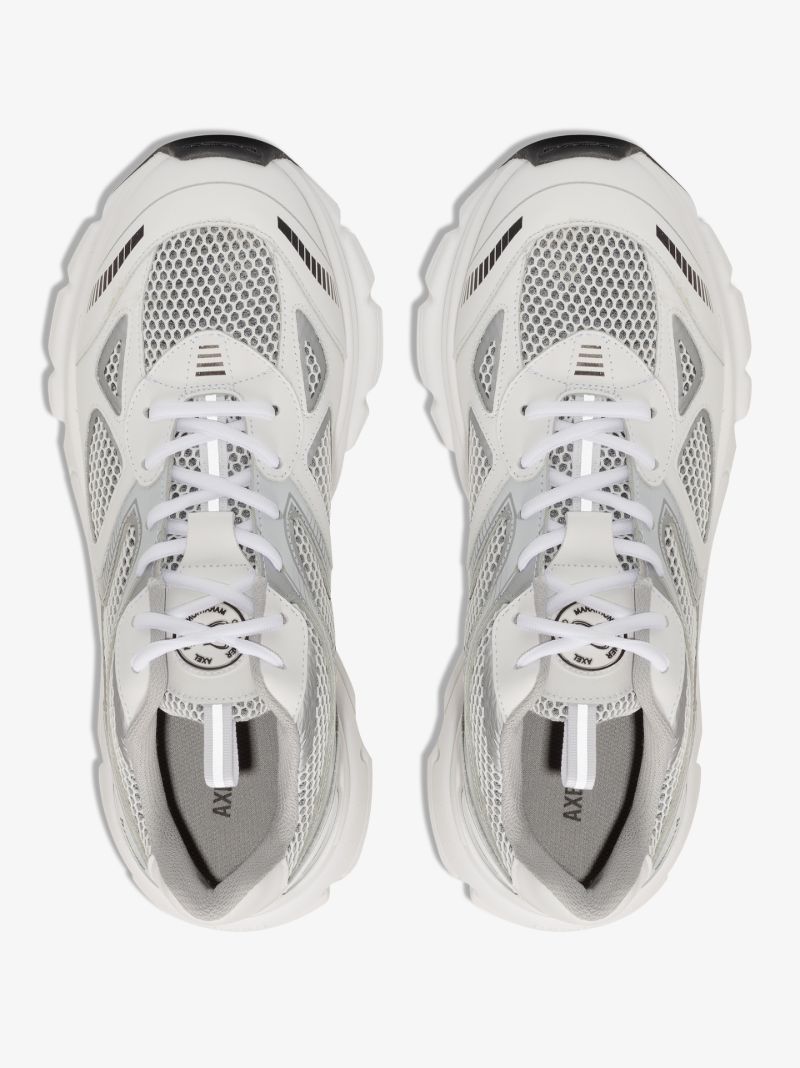 White Marathon Runner Leather Sneakers