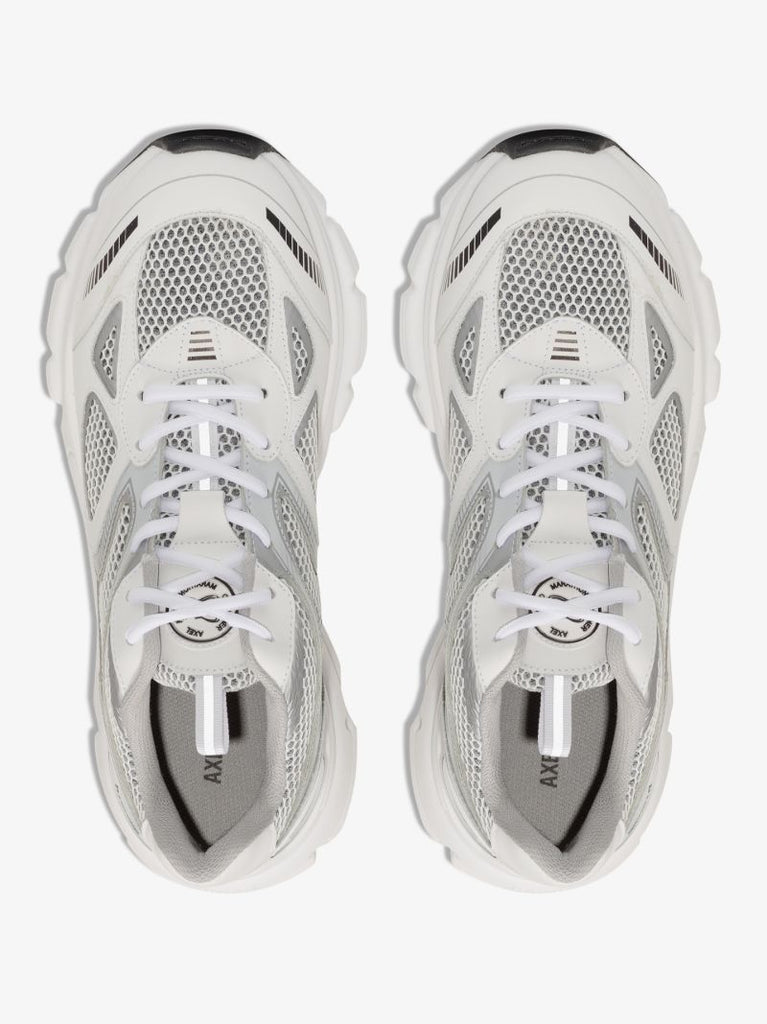 White Marathon Runner Leather Sneakers