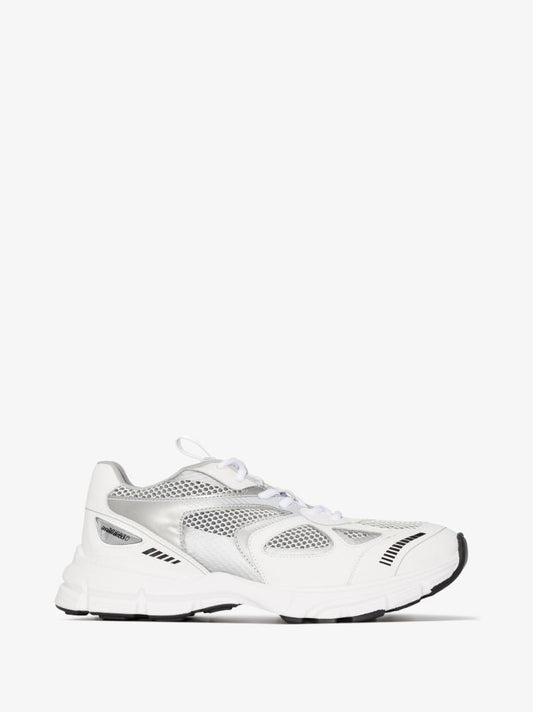 White Marathon Runner Leather Sneakers