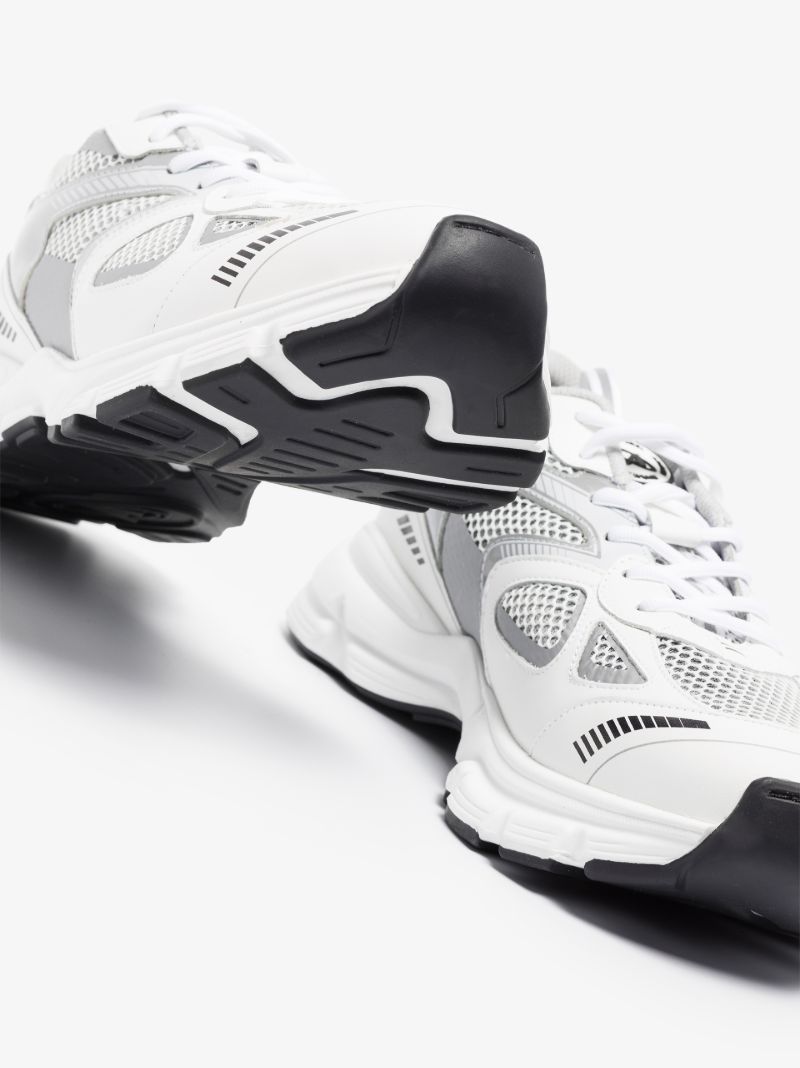 White Marathon Runner Leather Sneakers