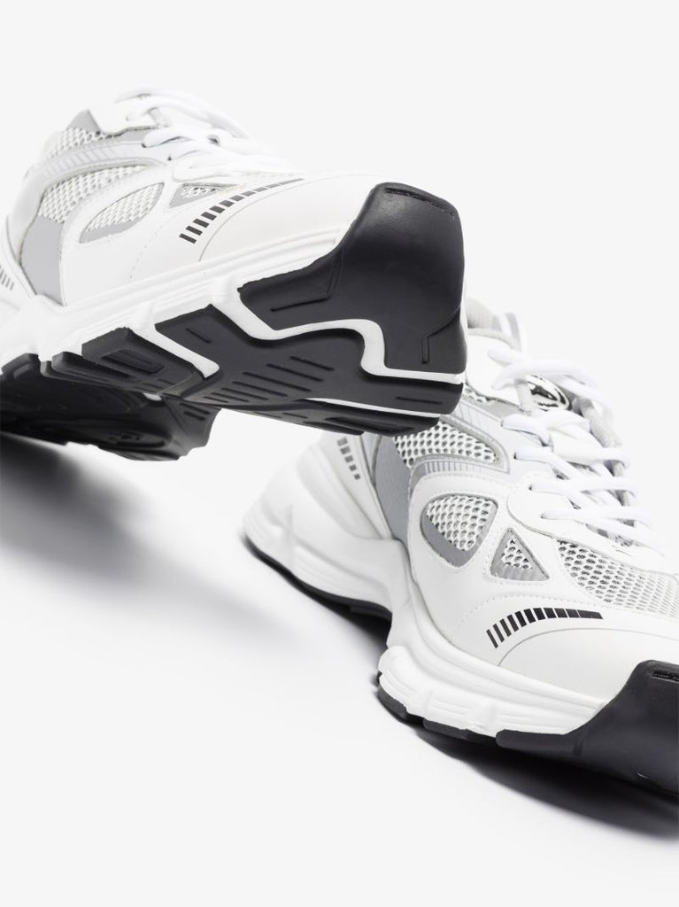 White Marathon Runner Leather Sneakers