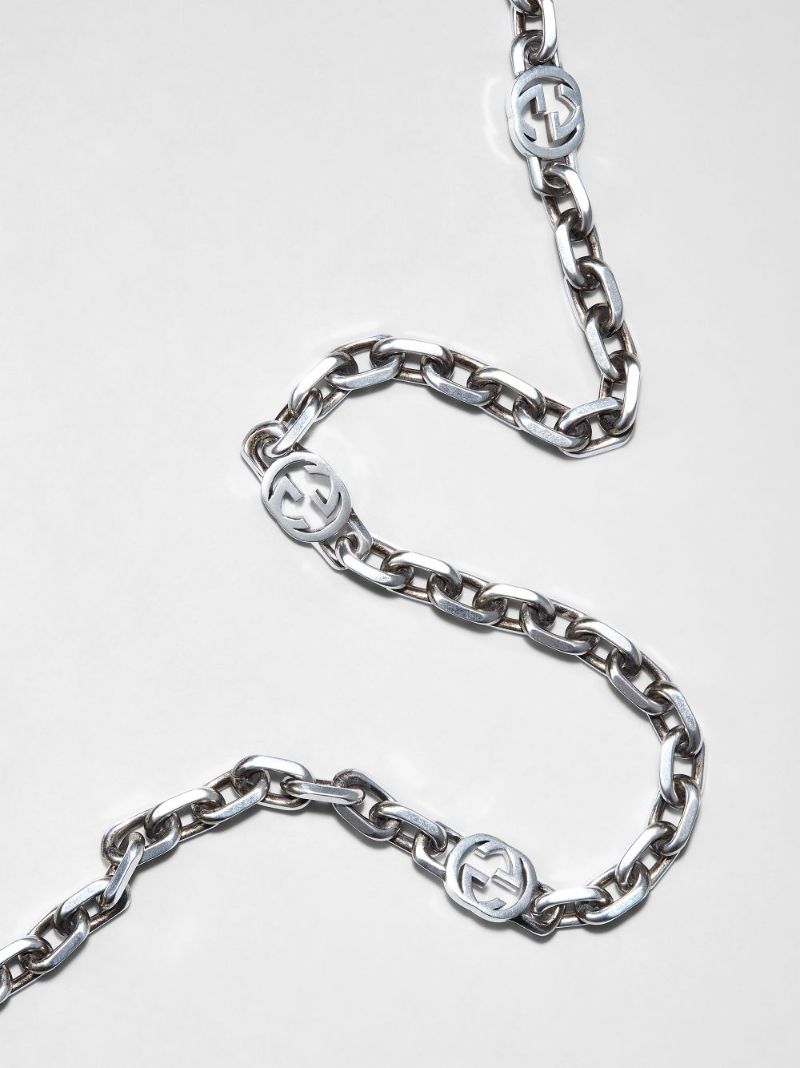 Sterling Silver Interlocking G Necklace