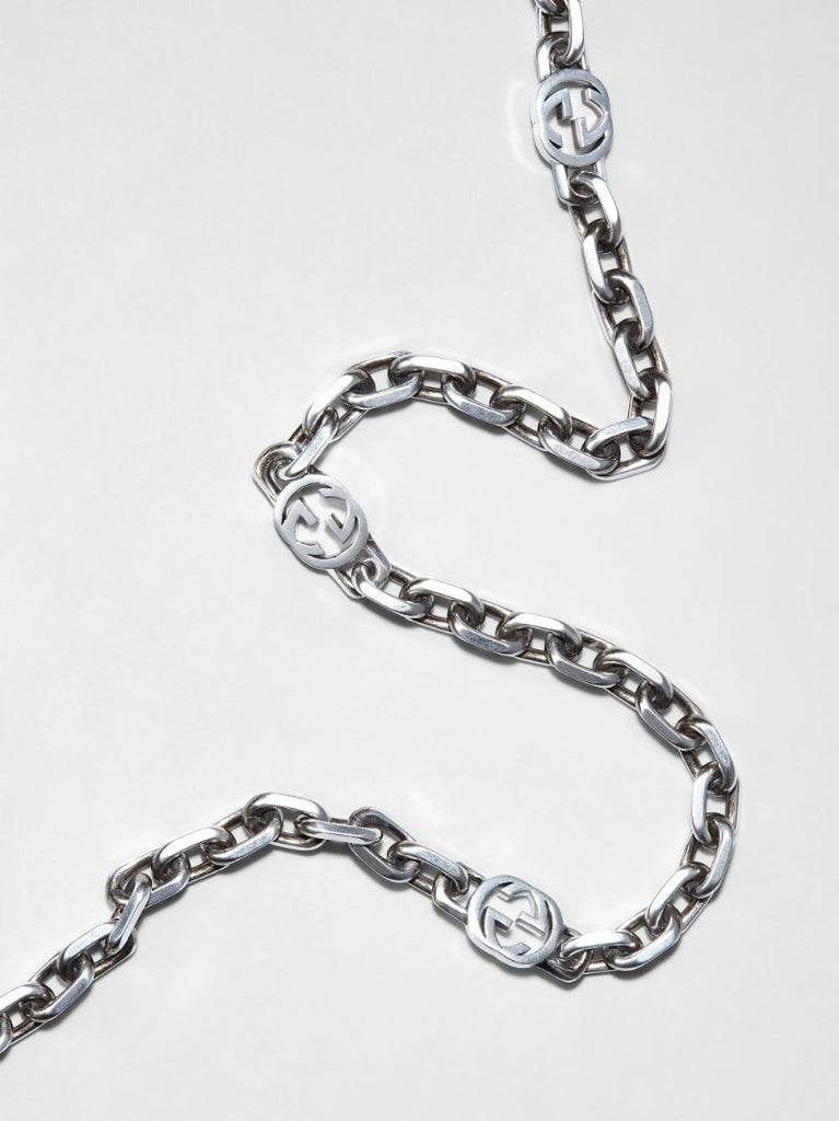 Sterling Silver Interlocking G Necklace