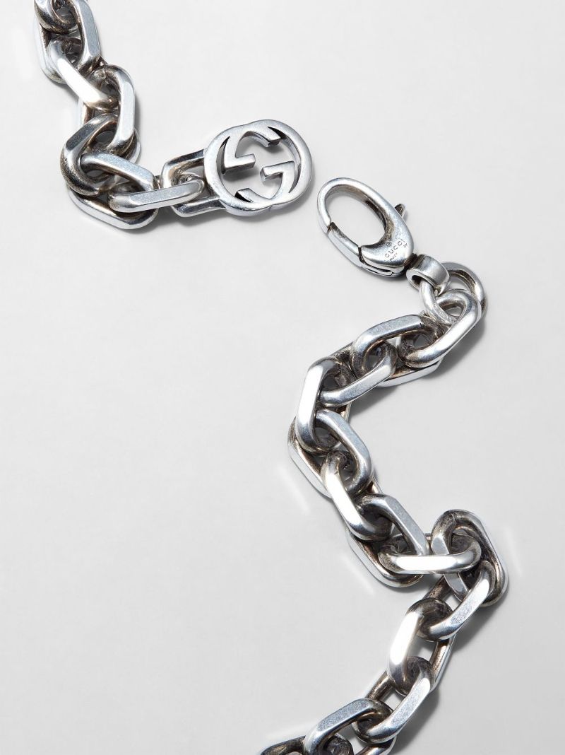 Sterling Silver Interlocking G Necklace