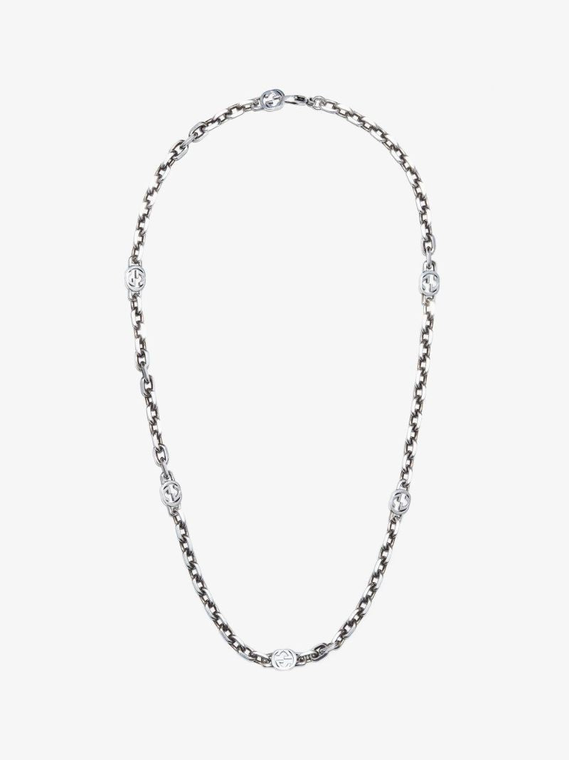 Sterling Silver Interlocking G Necklace