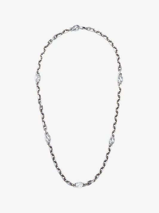 Sterling Silver Interlocking G Necklace