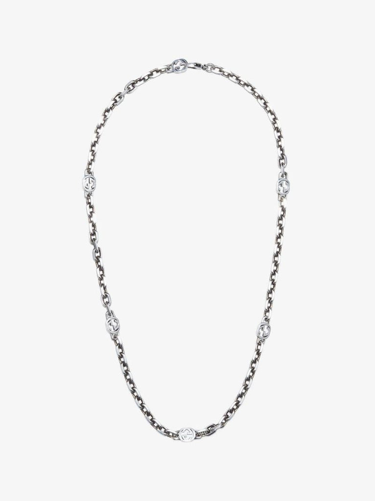 Sterling Silver Interlocking G Necklace