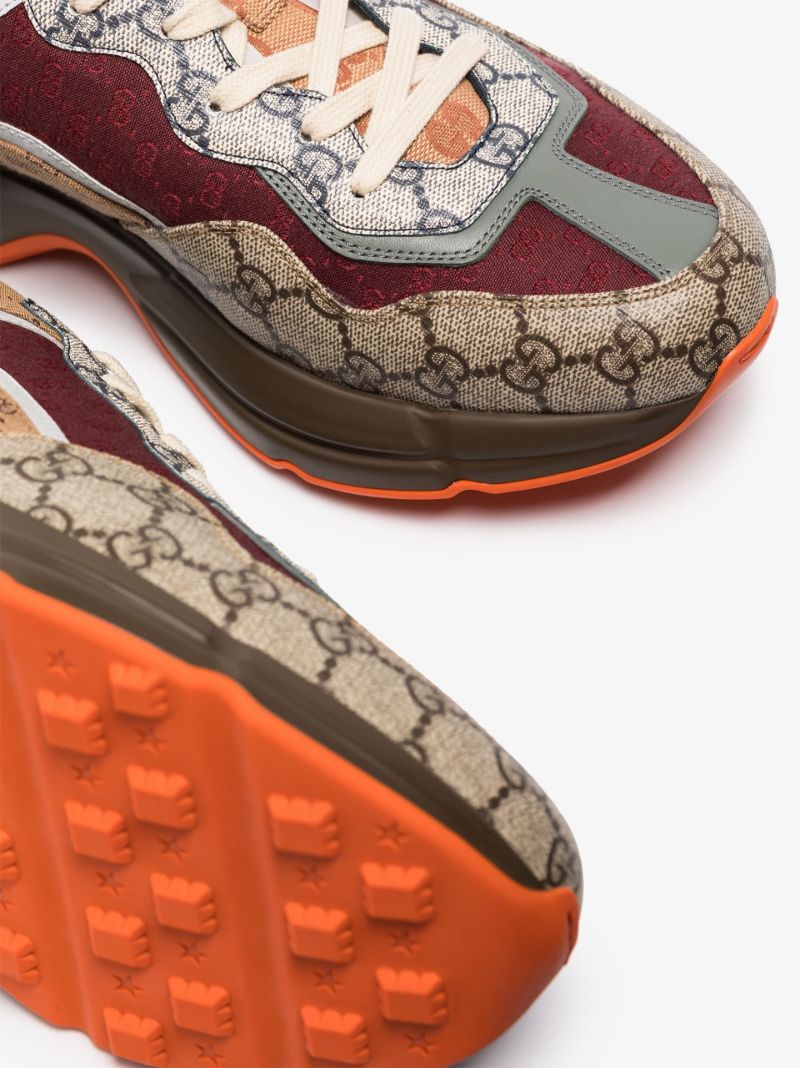 Brown Gg Rhyton Sneakers