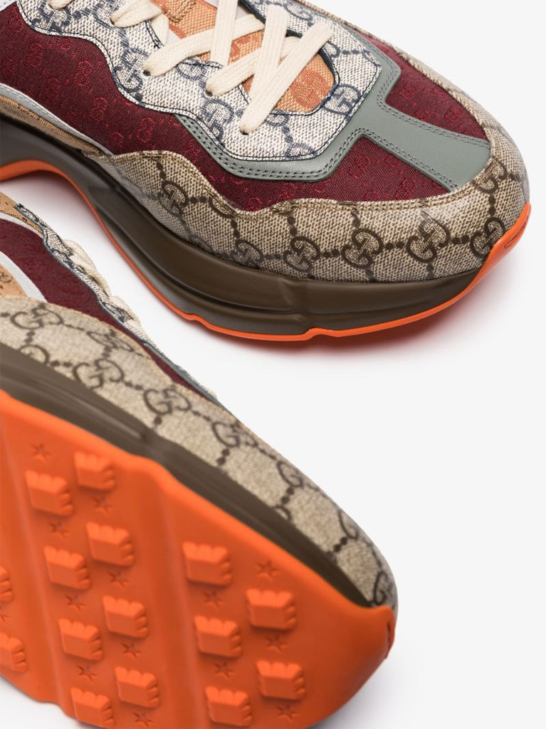 Brown Gg Rhyton Sneakers