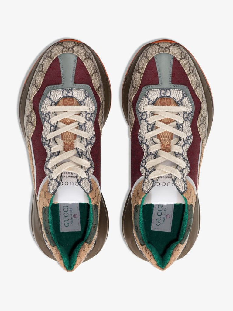 Brown Gg Rhyton Sneakers