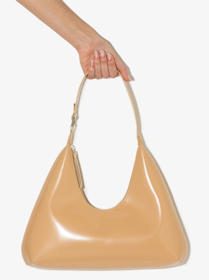 Beige Amber Leather Shoulder Bag