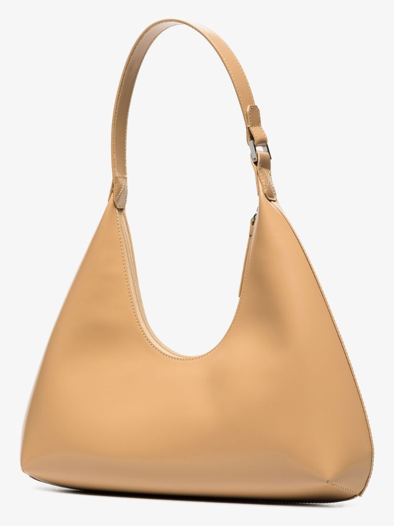 Beige Amber Leather Shoulder Bag