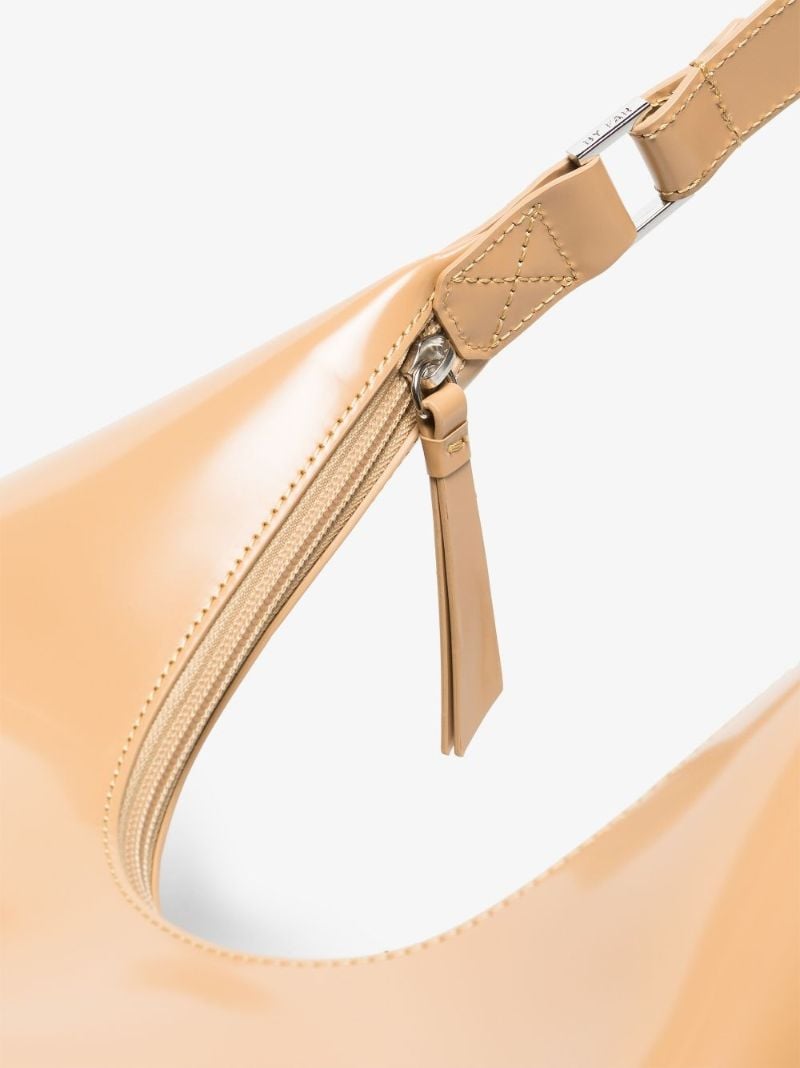 Beige Amber Leather Shoulder Bag