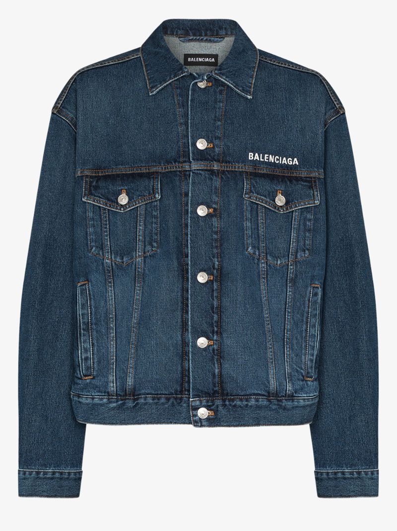 Embroidered Logo Denim Jacket