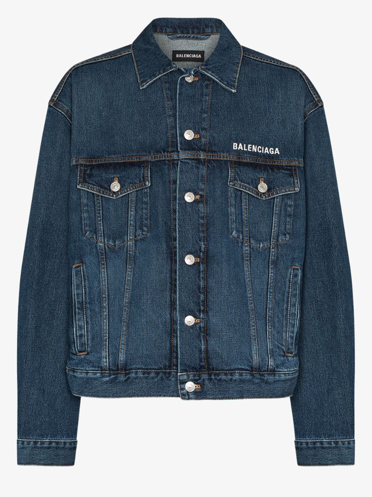 Embroidered Logo Denim Jacket