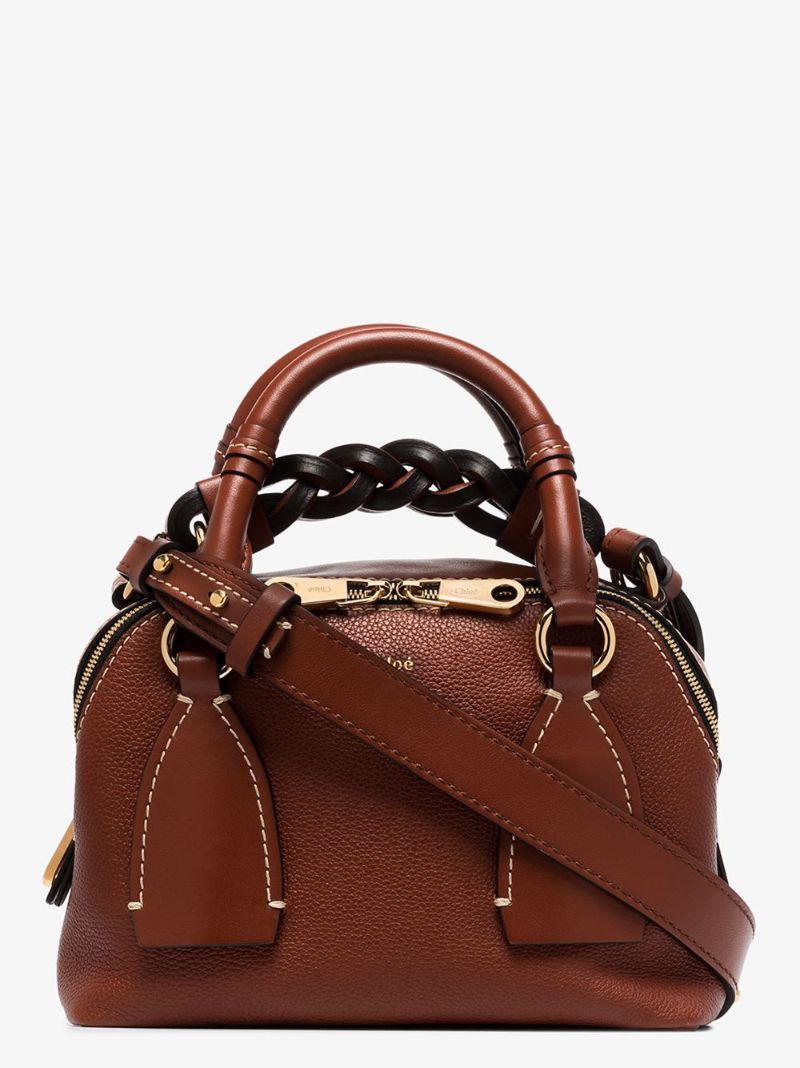 Brown Daria Small Leather Shoulder Bag