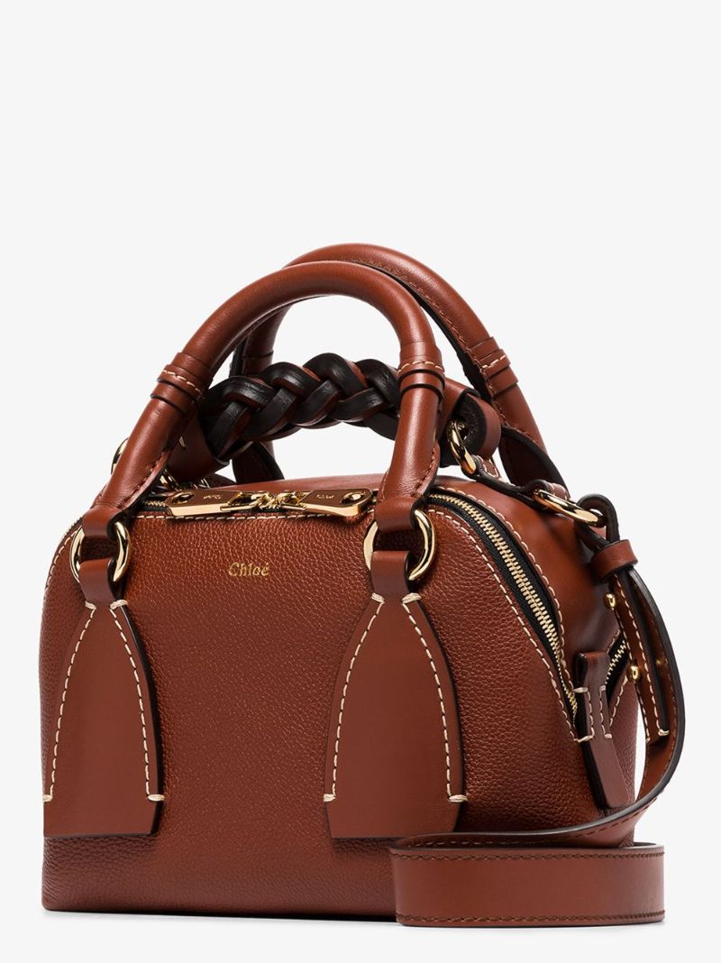 Brown Daria Small Leather Shoulder Bag