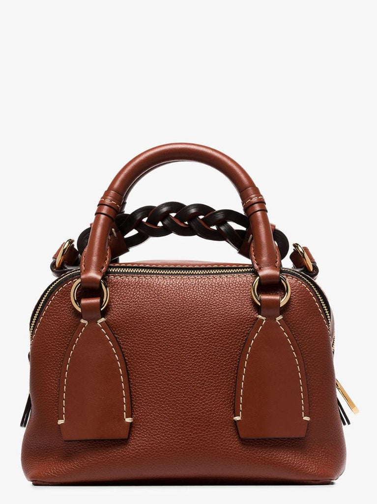 Brown Daria Small Leather Shoulder Bag
