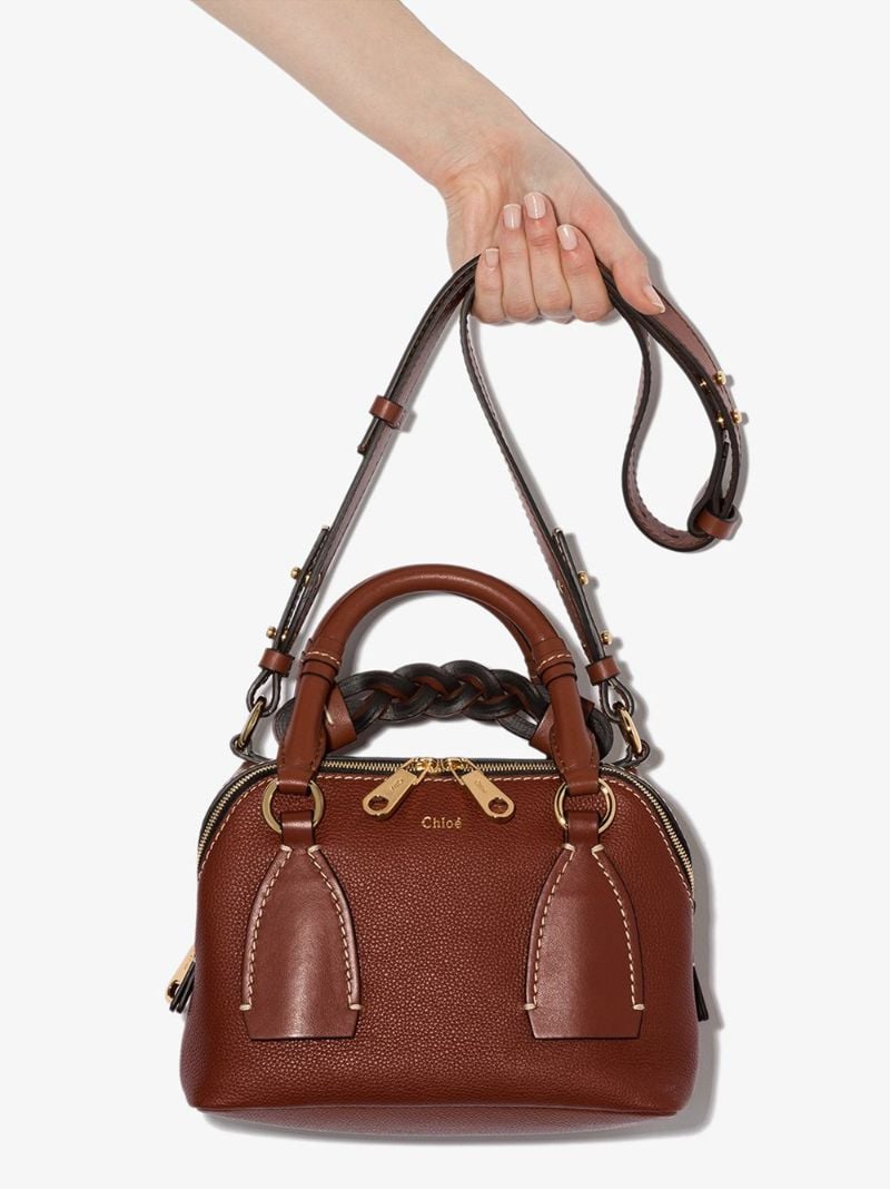 Brown Daria Small Leather Shoulder Bag
