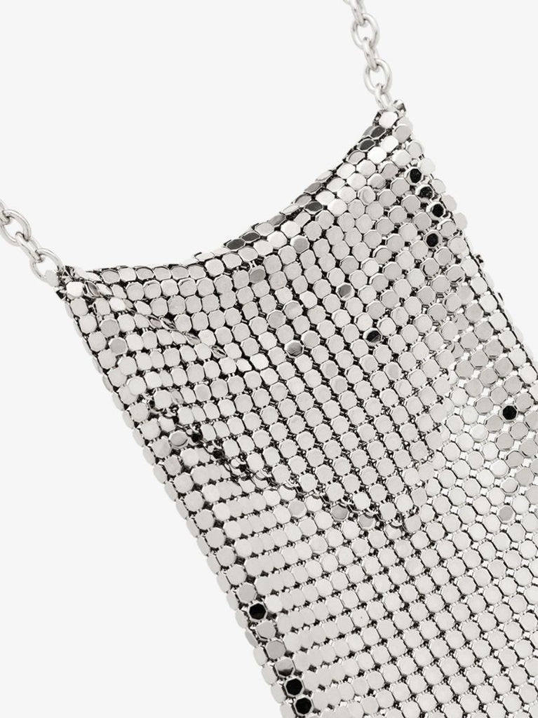 Silver Tone Chain Mail Pendant Necklace