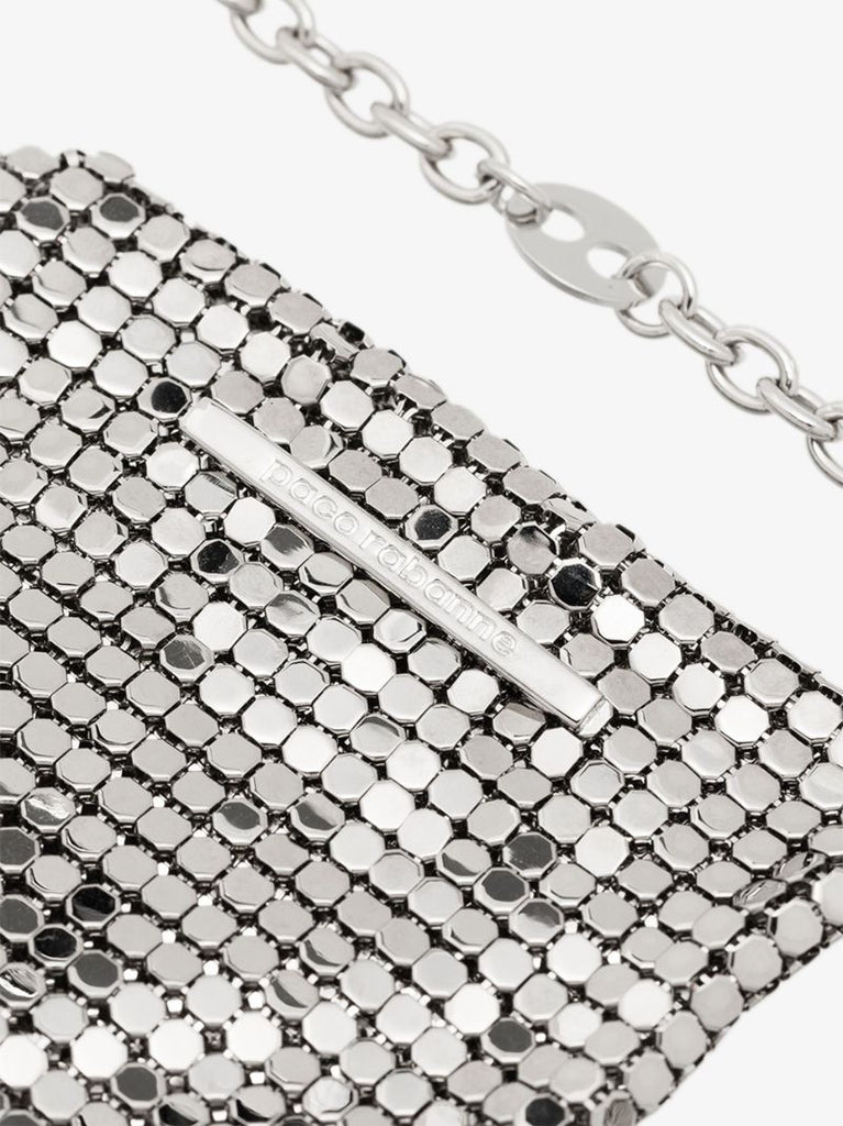 Silver Tone Chain Mail Pendant Necklace