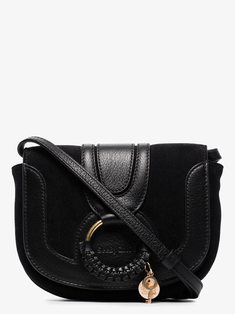 Black Hana Mini Leather Cross Body Bag