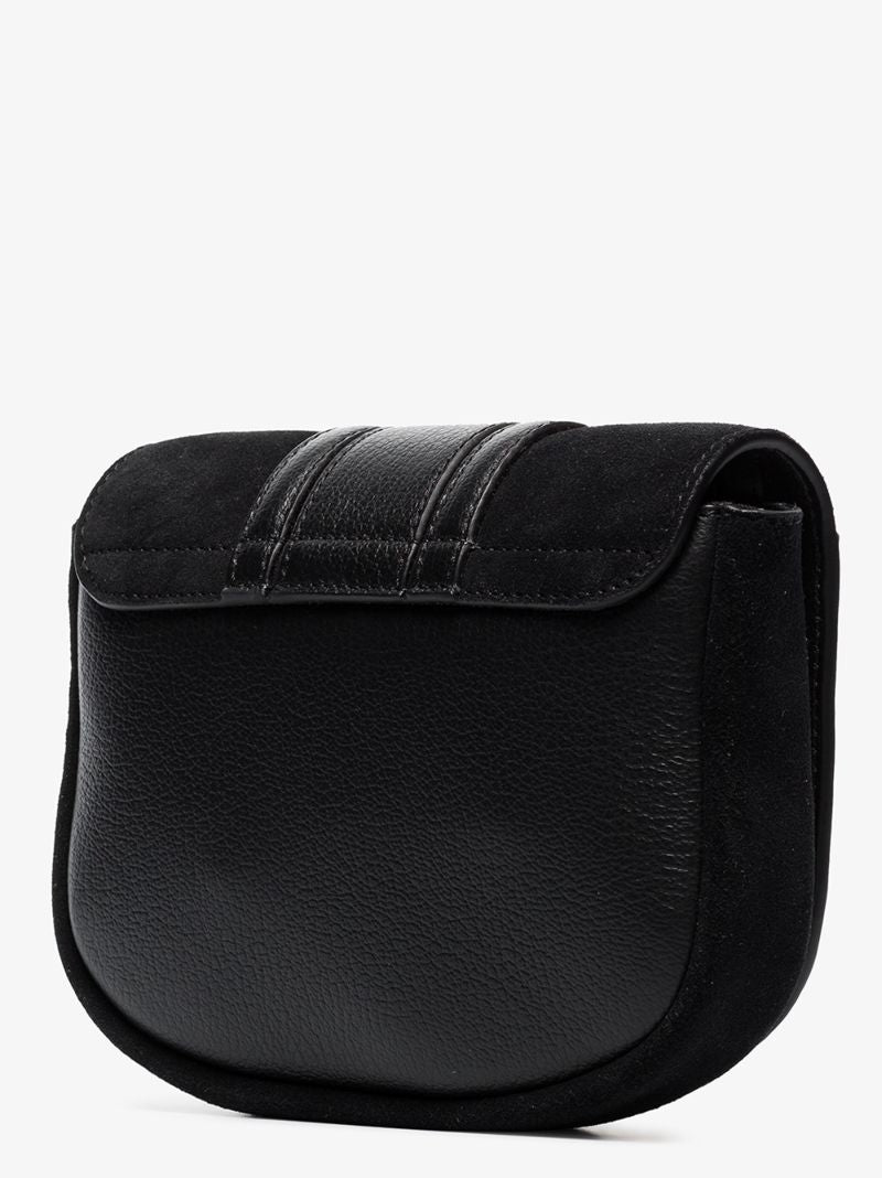 Black Hana Mini Leather Cross Body Bag