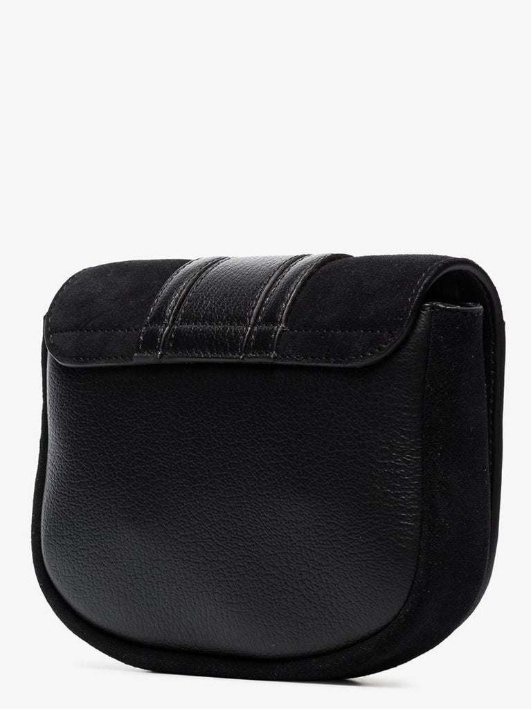 Black Hana Mini Leather Cross Body Bag