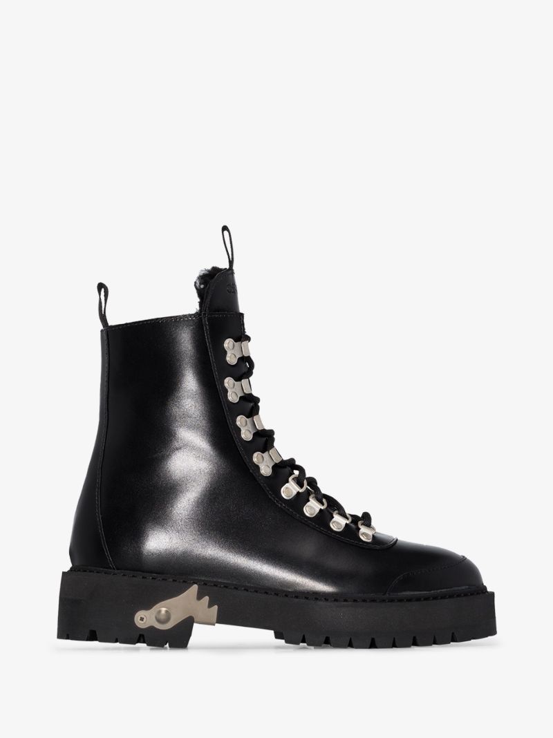 Black Leather Hiking Boots