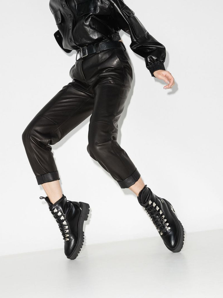Black Leather Hiking Boots
