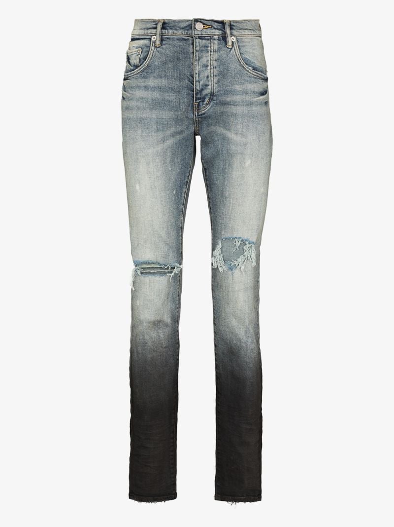 P002 Gradient Ripped Slim Fit Jeans