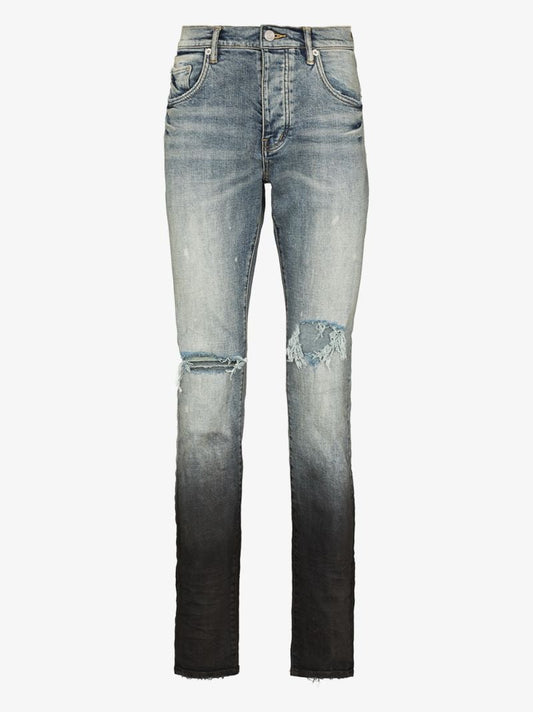 P002 Gradient Ripped Slim Fit Jeans