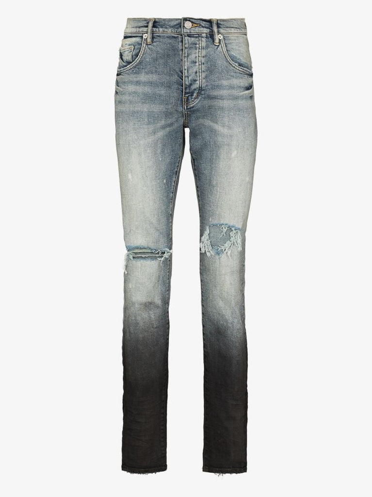 P002 Gradient Ripped Slim Fit Jeans