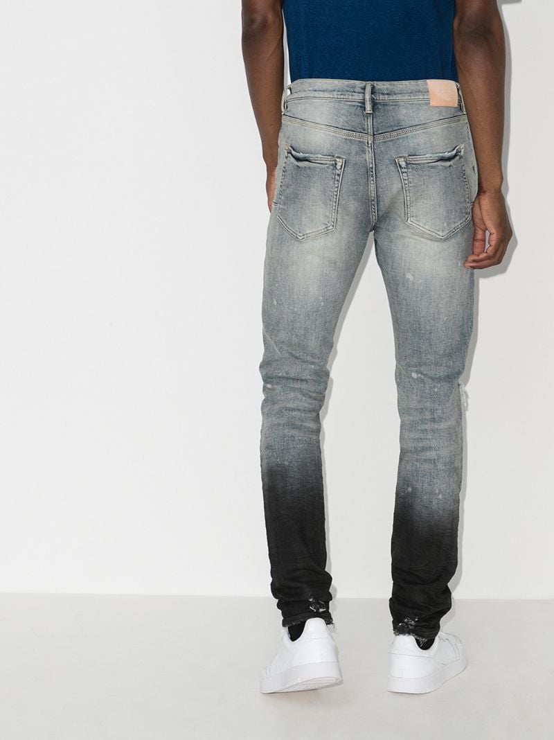 P002 Gradient Ripped Slim Fit Jeans