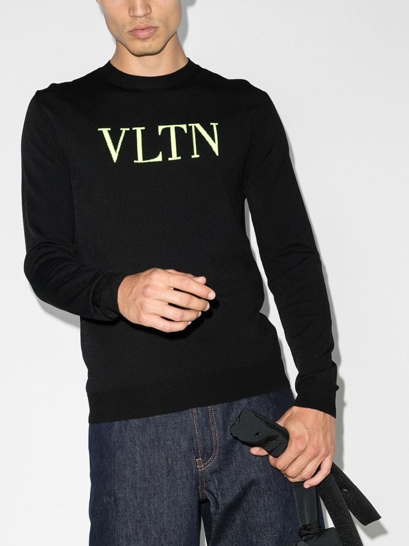 Vltn Logo Knit Sweater
