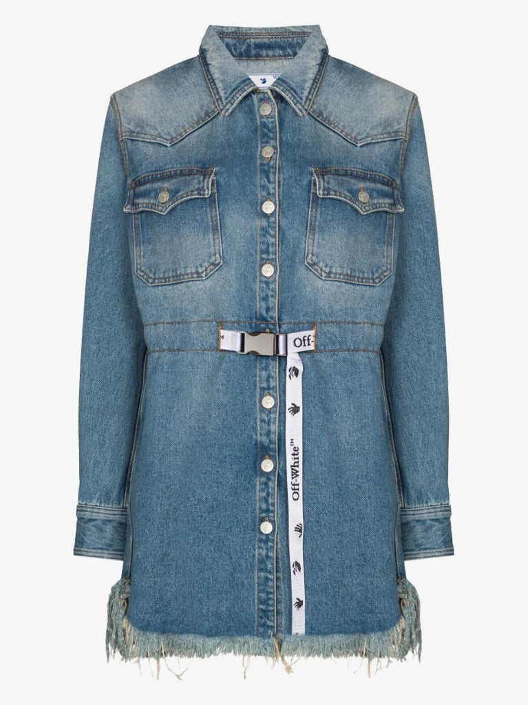 Frayed Denim Mini Dress