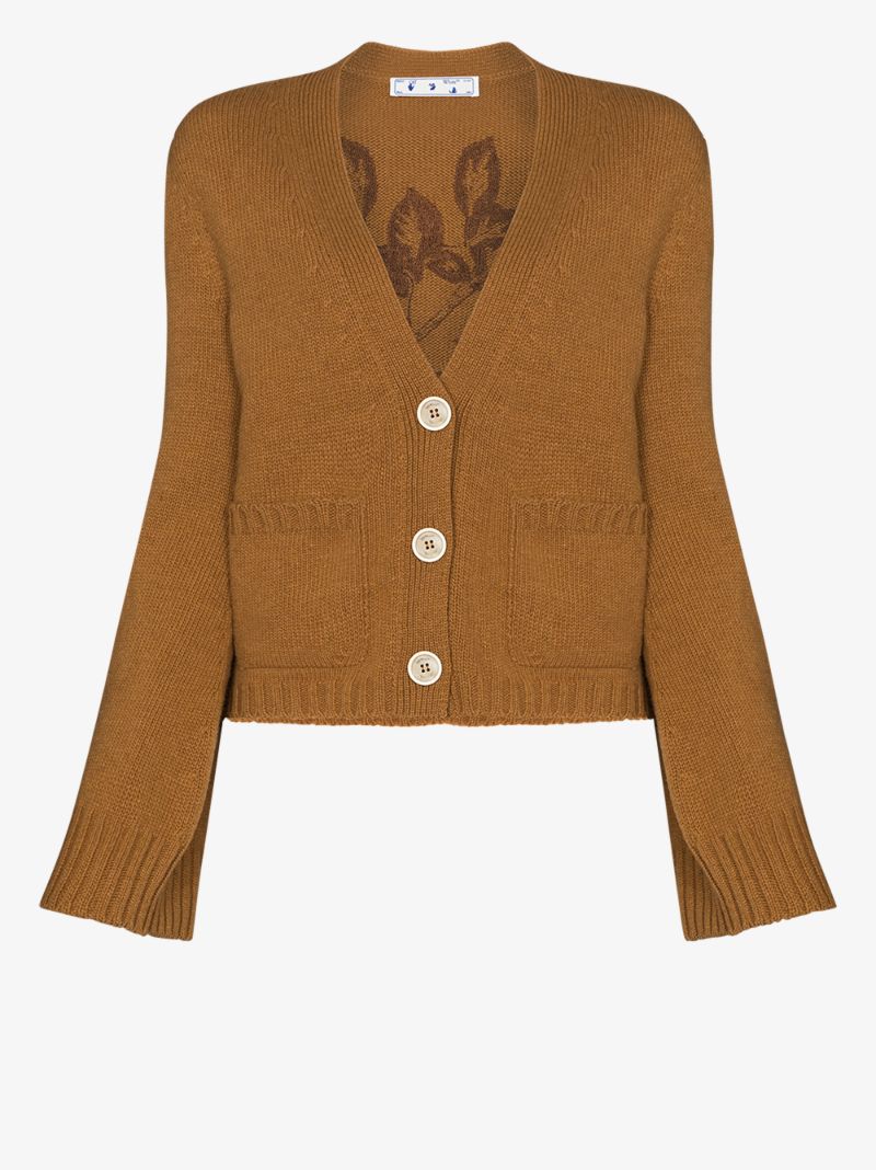 Embroidered Wool Cardigan