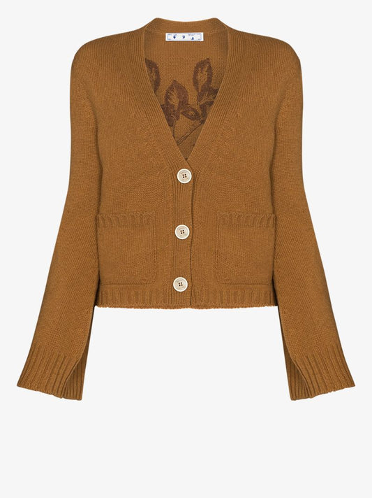 Embroidered Wool Cardigan