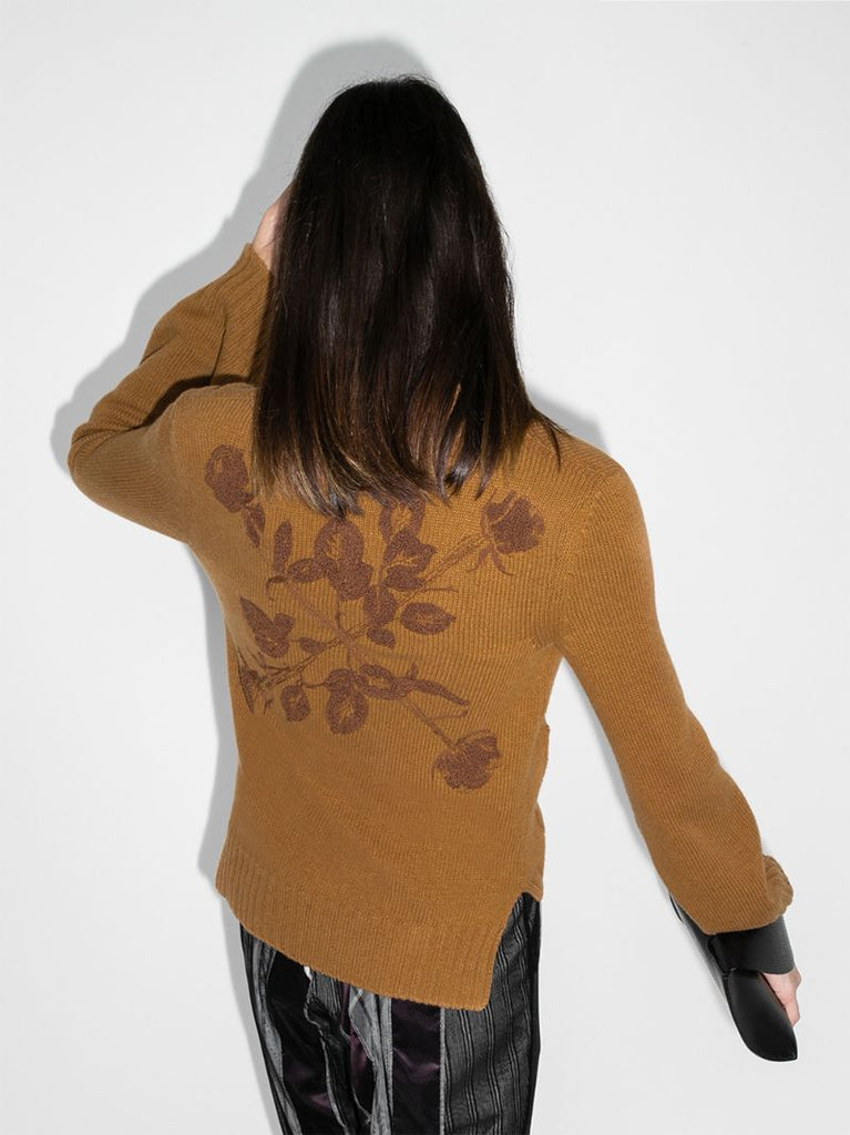 Embroidered Wool Cardigan