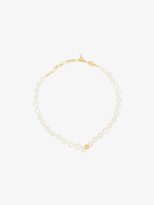 Gold-plated Stellar Pearl Beaded Anklet