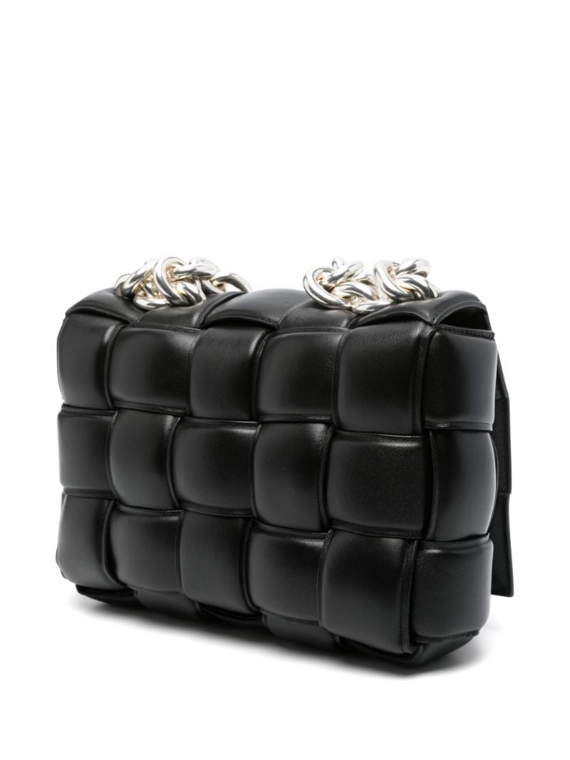 Black the Chain Cassette Leather Shoulder Bag