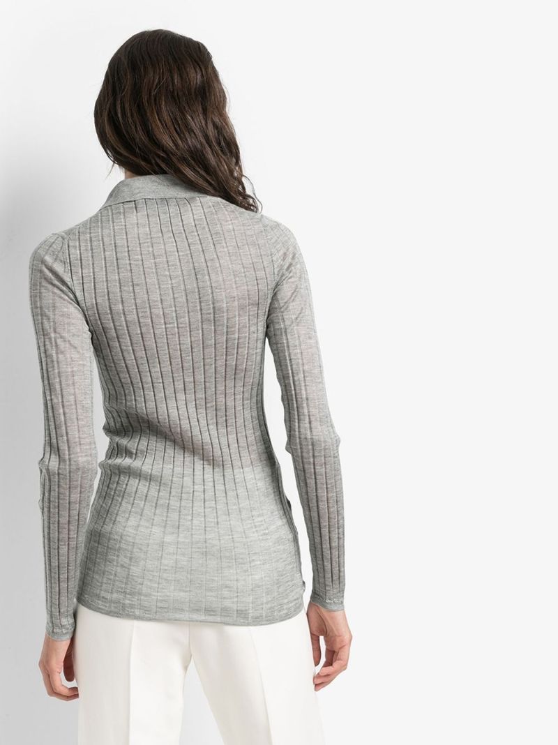Ribbed Polo Top