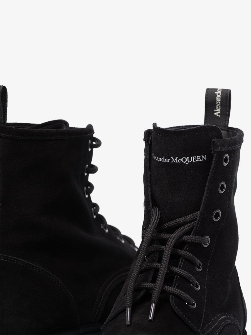 Black Hybrid Suede Boots