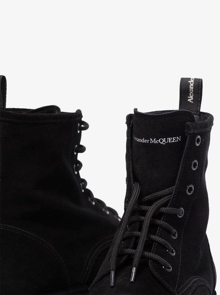 Black Hybrid Suede Boots