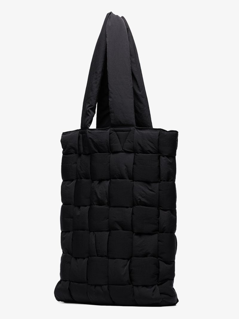 Black Intrecciato Tote Bag
